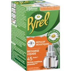 PYREL Anti-Moustiques Répulsif Recharge Liquide Agrumes Boisés Protection Continue