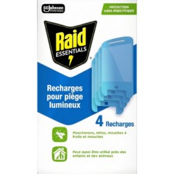 RAID Recharges pour Pièges Lumineux Moucherons Mites Mouches