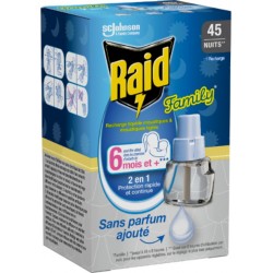 RAID Recharge Diffuseur Electrique Liquide Moustiques et Moustiques Tigres