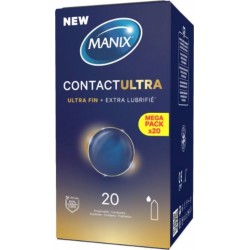 MANIX Préservatifs Ultra Fin Extra Lubrifié Contact Ultra