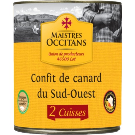 MAISTRES OCCITANS Confit de Canard Du Sud-Ouest 2 Cuisses