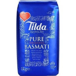 TILDA Riz Basmati Long Pure Original Marque Tilda Sans Gluten 1Kg/sachet