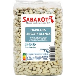 SABAROT Haricots Lingots Blancs sachet 1Kg Sabarot