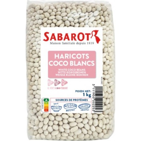 SABAROT Haricots Cocos Blancs sachet 1Kg Sabarot