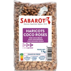 SABAROT Haricots Cocos Roses sachet 1Kg Sabarot
