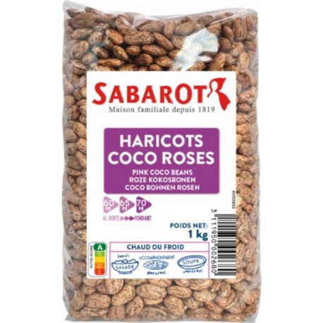 SABAROT Haricots Cocos Roses sachet 1Kg Sabarot