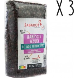 SABAROT Sabarot Lot 3 X Haricots Azuki Sachet 1Kg