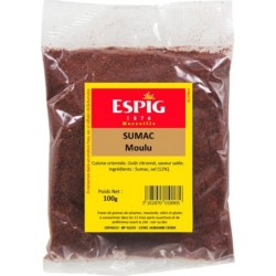 ESPIG Sumac Moulu Épice En Poudre Pour Cuisine 100g