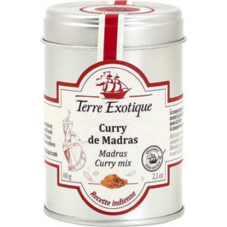 TERRE EXOTIQUE Curry De Madras D'inde Pot De 60g