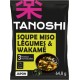 TANOSHI Soupe Instantanée Miso Légumes Wakamé 65g