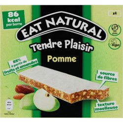 EAT NATURAL Barre Tendre saveur pomme avec dattes et amandes entre deux feuilles de pain azyme