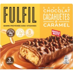 FULFIL Barre Protéinée Chocolat Cacahuètes & Caramel 3×40g