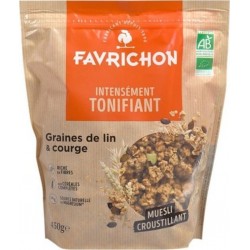 FAVRICHON Muesli Croustillant Graines Lin & Courge 450g Cc Favrichon