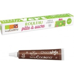 SCRAPCOOKING Pâte À Sucre En Rouleau Prête À Dérouler Ø 36 Cm Vert + 1 Stylo Chocolat