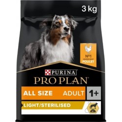 Purina PROPLAN Proplan Chien Adult All Sizes Light/sterilised Poulet 3Kg