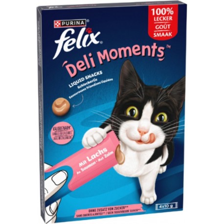 PURINA Friandises pour Chat Adulte Liquide Saumon Déli Moments