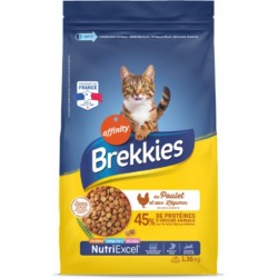 BREKKIES Croquettes pour Chat Adulte Poulet et Légumes Affinity