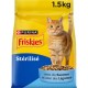 FRISKIES Croquettes pour Chats Adulte Stérillisés Saumont et Légumes
