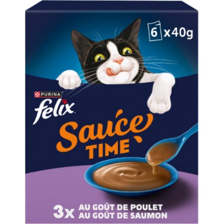 FELIX Pâtée pour Chat Adulte en Sauce Poulet Saumon
