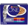 PURINA Pâtée Pour Chat Adulte Effilés En Sauce Multivariétés