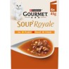 GOURMET Pâtée pour Chat Adulte Poulet Bœuf Dinde Soup' Royale