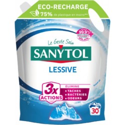 SANYTOL Lessive Liquide Recharge Désinfectante Anti-Taches Anti-Bactérie Anti-Odeur