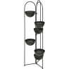 ATMOSPHERA Porte-plante Reso 6 Places En Acier 38x42x124cm Noir Atmosphera