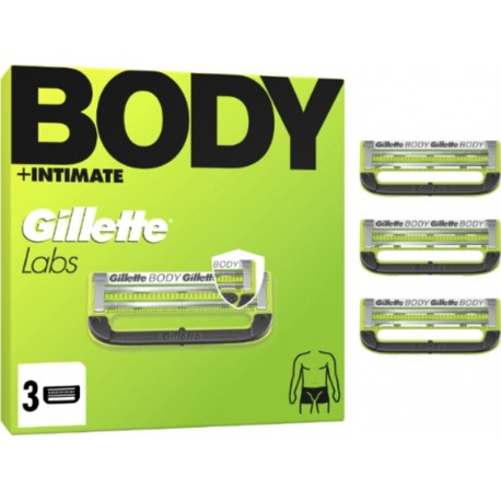GILLETTE Lames de Rasoir Labs Body + Intimate