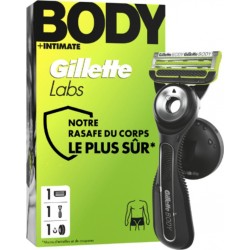 GILLETTE Rasoir Labs Body + Intimate avec porte-rasoir