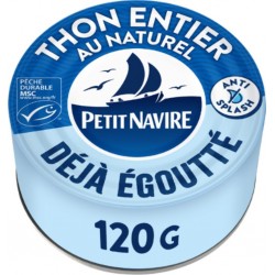 PETIT NAVIRE Thon Entier au Naturel MSC Déjà Égoutté