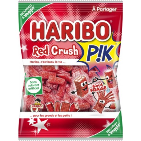 HARIBO Bonbon Red Crush Pik Goût Fraise 200g