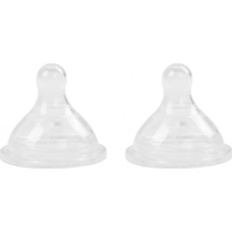TEX Tétine bébé silicone col large lot de 2 tétines