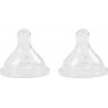 TEX Tétine bébé silicone col large lot de 2 tétines