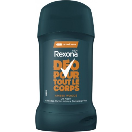 REXONA MEN Déodorant Homme Pour tout le Corps 72h Amber Woods