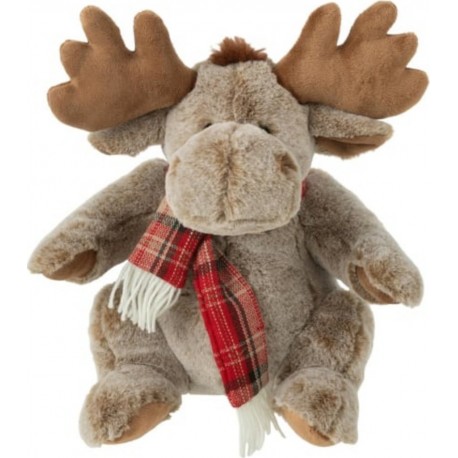 PARIS PRIX Peluche Renne écharpe 30cm Marron