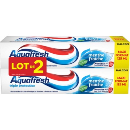 AQUAFRESH Dentifrice Triple Protection Menthe Fraîche