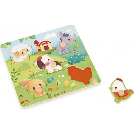 JANOD PUZZLE TACTILE FERME