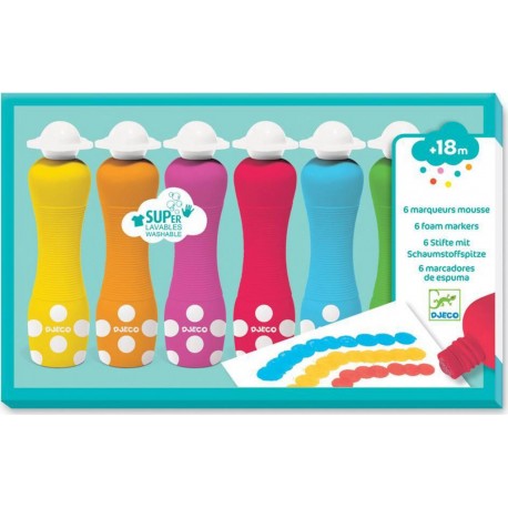 DJECO 6 MARQUEURS MOUSSE