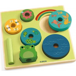 DJECO PUZZ ET STACK RAINBOW