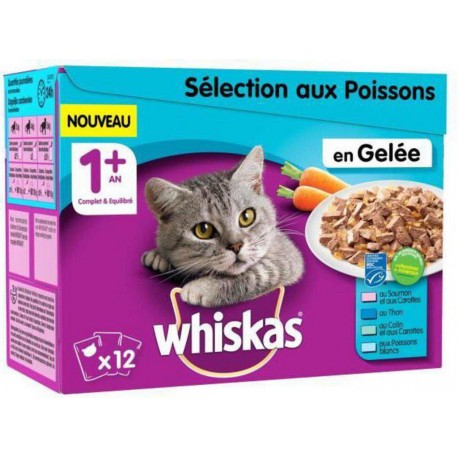 WHISKAS SCH GELEE POIS.12X100G