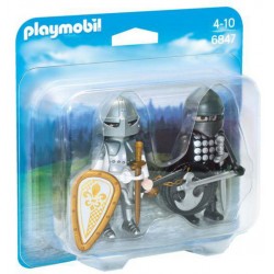 PLAYMOBIL CHEVALIER NOIR ET ARG