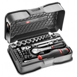 Facom Coffret cliquet + douilles 1/4'' 6 pans 37 pièces Facom RL.161-6P6