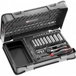 Facom Coffret cliquet + douilles longues 1/4'' 6 pans Facom R.2BLPB