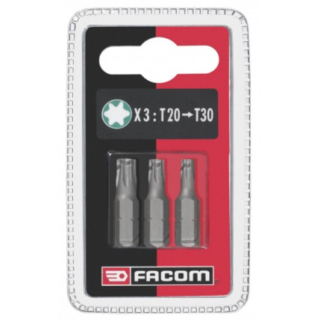 Facom Jeu de 3 embouts vissage standard série 1 - Torx T20 25 30 Facom EX12.J3