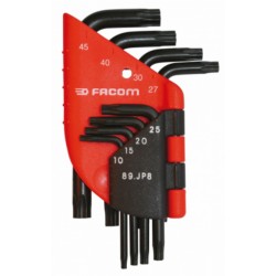 Facom Jeu de 6 clés mâle coudées Torx de T10 à T40 en étui Facom 89.JP6