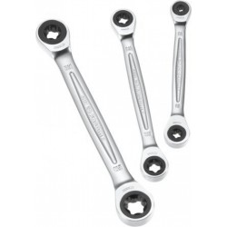 Facom JEU DE 3 CLES HEXALOBE A CLIQUET - PROFIL E-TORX (E6-E8, E10-E12, E14-E18) - Facom 464TX.J3PB