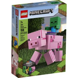 LEGO Minecraft 21157 - Bigfigurine cochon et bébé zombie