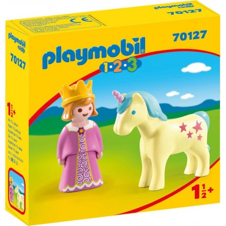 Playmobil 70127 - 1.2.3 - Princesse et Licorne