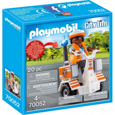 Playmobil 70052 - City Life - Secouriste et gyropode