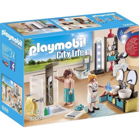 PLAYMOBIL 9268 City Life - Salle De Bain Avec Douche A L'Italienne